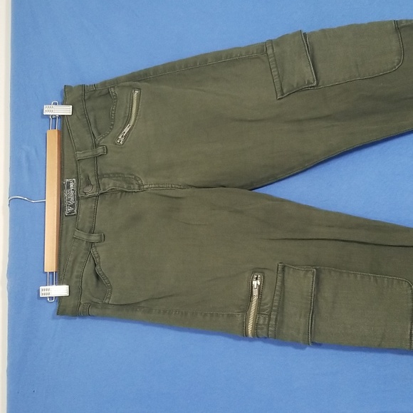 Guess Denim Olive / Army Green Jeans with Lots of Pockets - Picture 2 of 14